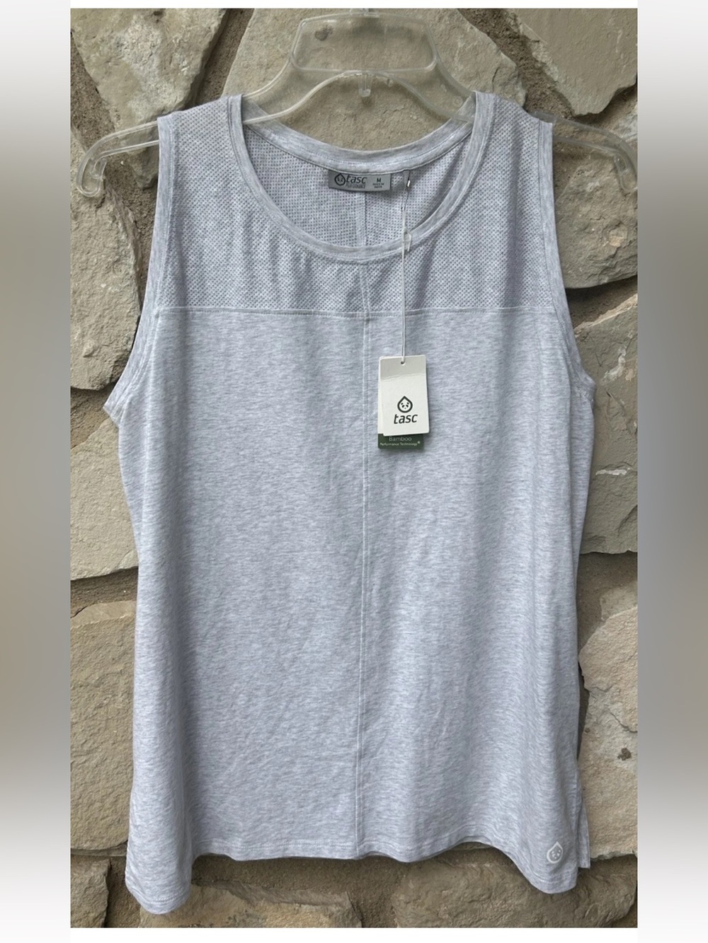 tasc Performance Tank Top Medium Heather Gray Womens Activewear NEW